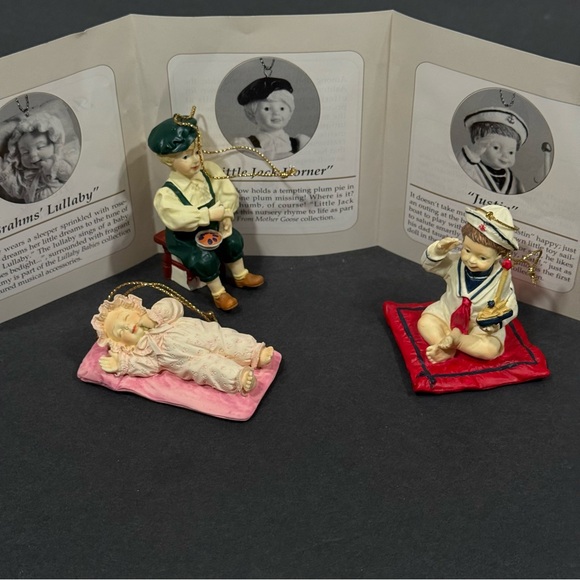 Ashton-Drake Heirloom Ornaments "Brahms' Lullaby" "Little Jack Horner" "Justin" - Picture 4 of 9